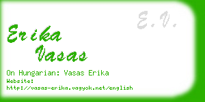 erika vasas business card